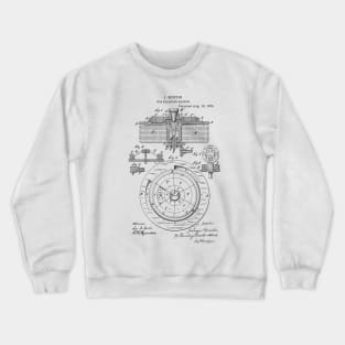 Tire Expanding Machine Vintage Retro Patent Hand Drawing Funny Novelty Gift Crewneck Sweatshirt